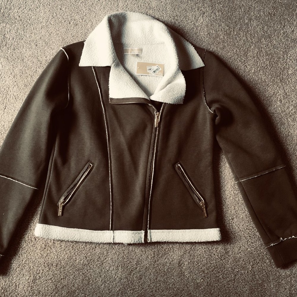 Michael Kors Sherpa Lined Moto Jacket Brand New with tag